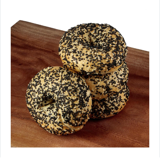 Hand-Rolled Black And White Sesame Bagel