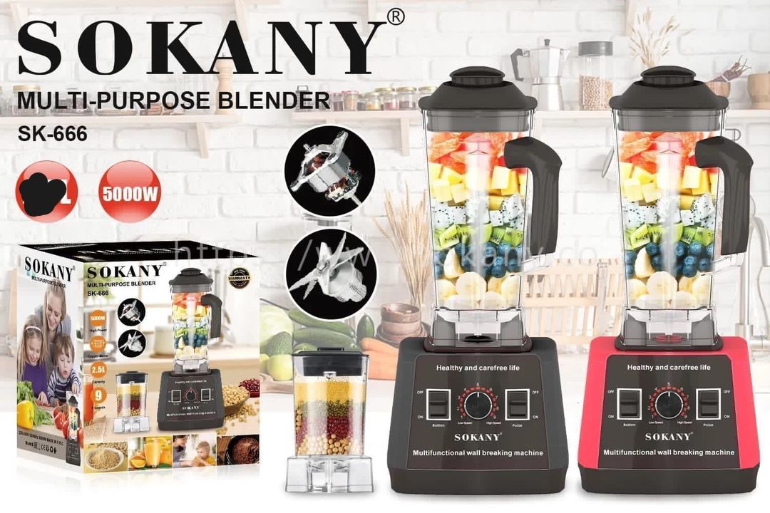 2in1, 5000 Watts Sokany commercial blender