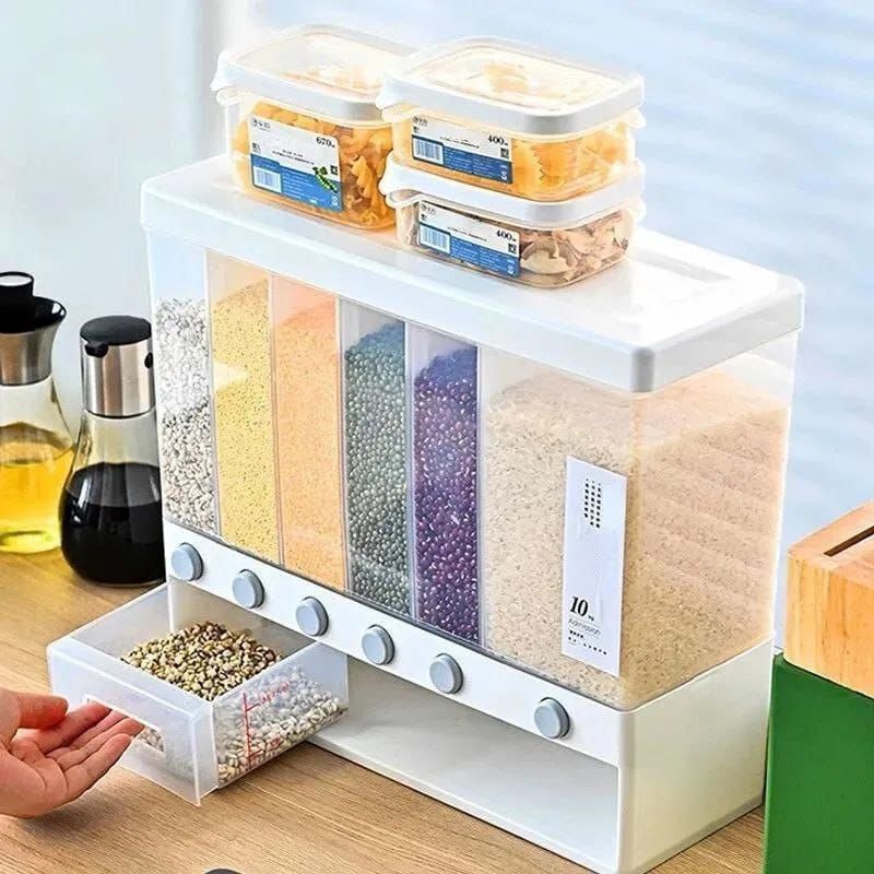 6 compartment cereals dispenser 