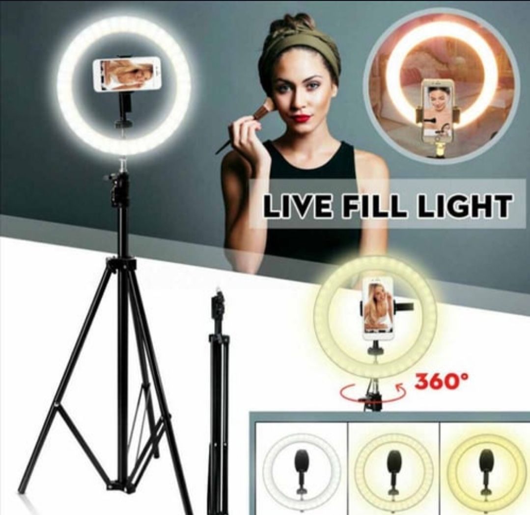 26cm Video Live Light Dimmable LED Selfie Ring Light