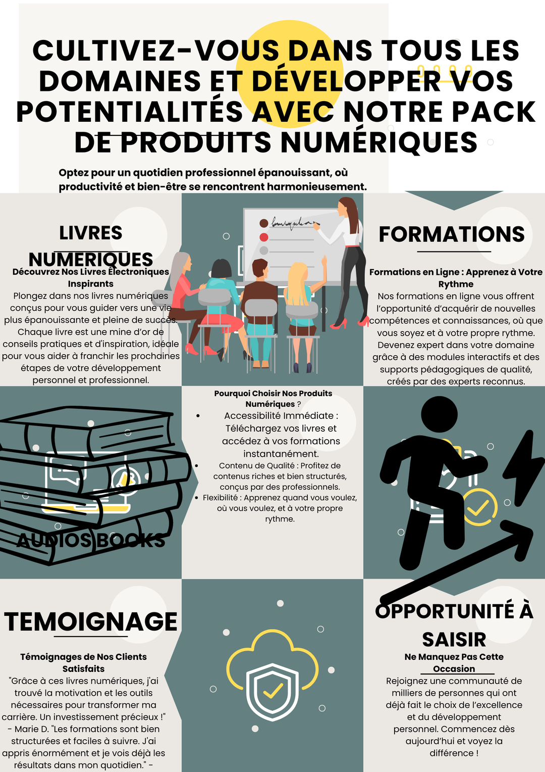 Pack de plus 3000 Produits numériques (Audios Books - PDF)