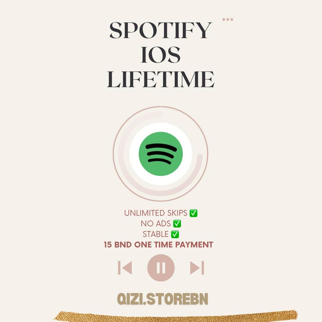 SPOTIFY IOS LIFETIME ( ONE TIME PAYMENT )