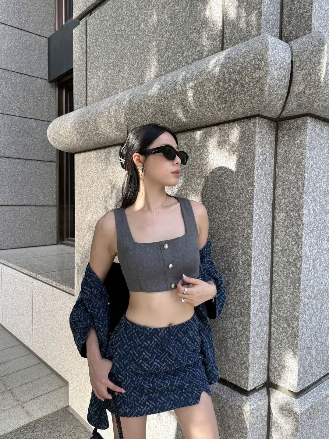 CLASSIC TIFFANY TOP (GREY)