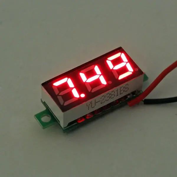 Led 0.28 Inch DC 2.5V-30V Mini Digital Volt Meter - RED