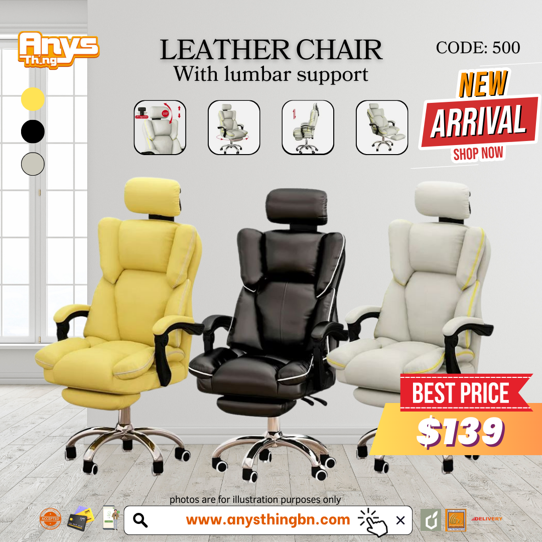 Leather Chair With Lumbar Support (500)