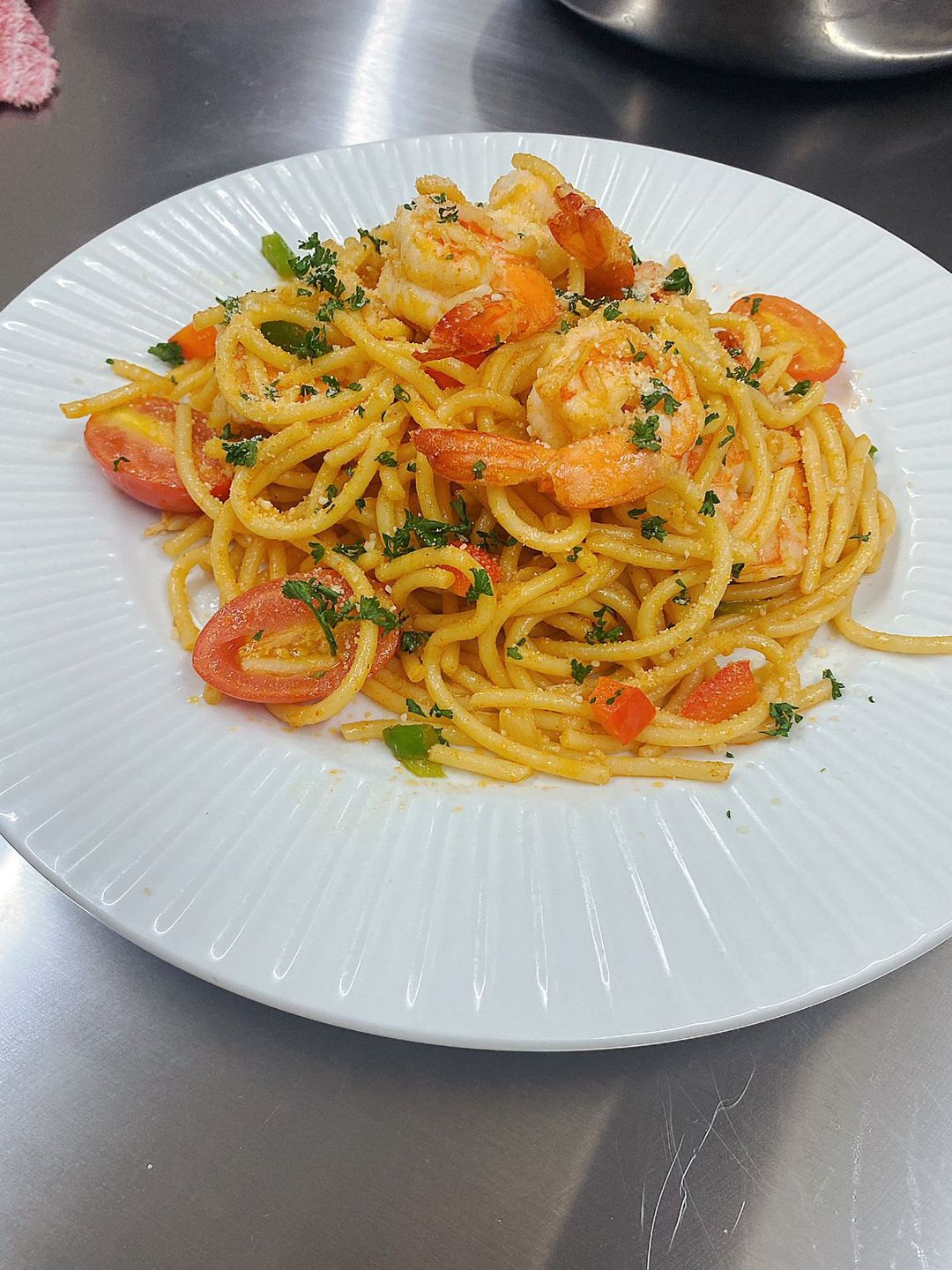 Aglio Olio Prawn Spaghetti