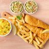 Hake, Rice, Chips & Coleslaw Meal For 2 (New)