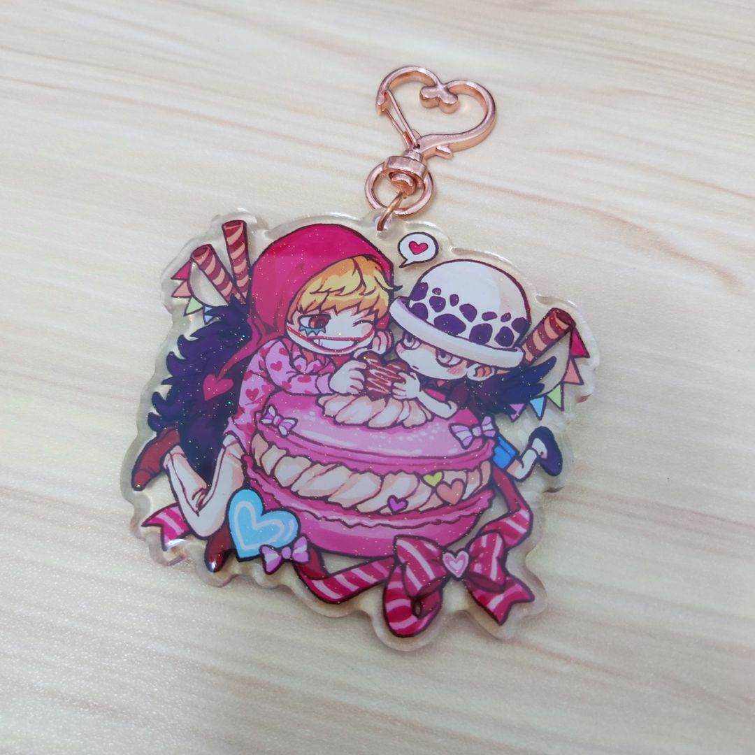 One Piece Fanart Corazon & Law Keychain