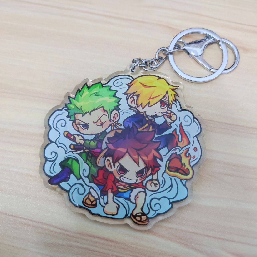 One Piece Fanart Keychain Trio