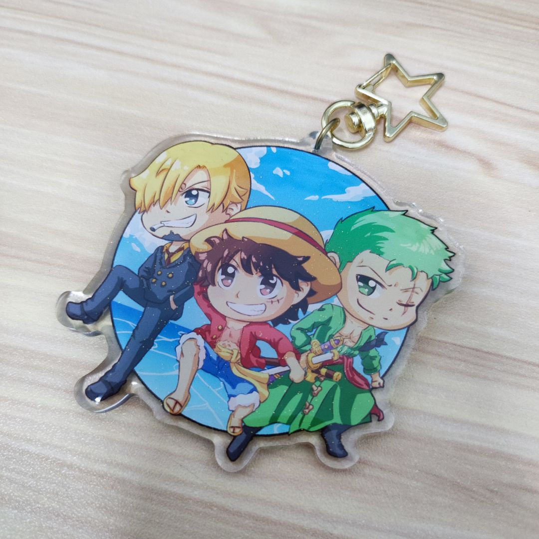 One Piece Fanart Keychain - Trio
