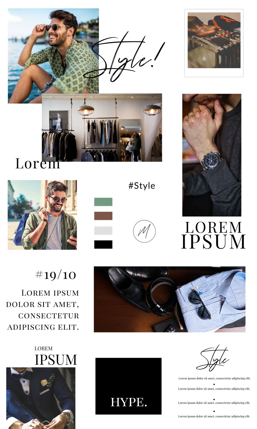 Male Fashion 3:5 Grid: 3600x6000 (2 pages)