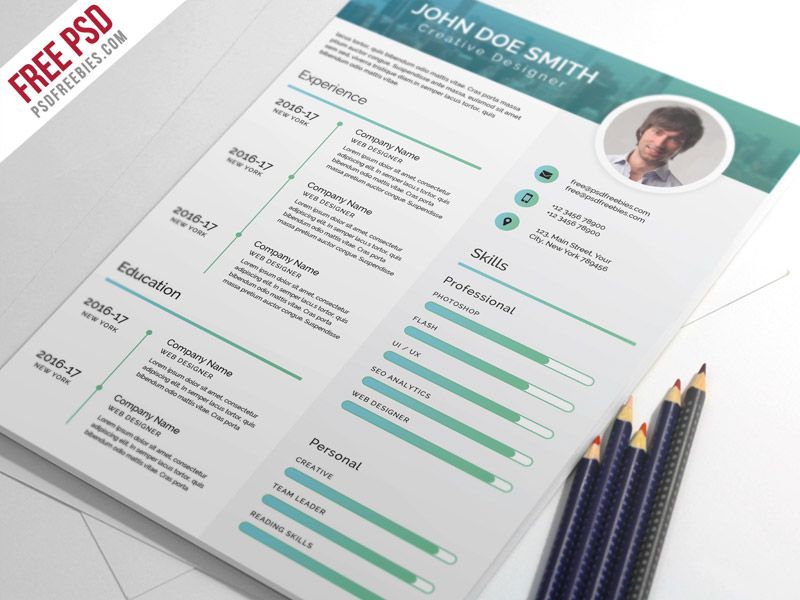 Resume Business Editable PSD