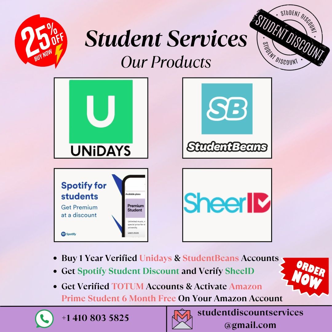 Unidays / StudentBeans / Totum Accounts USA / UK For 1 Year