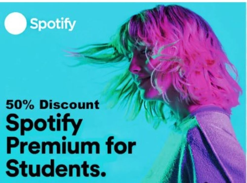 Spotify Student Discount 50% Each Month For 1 Year