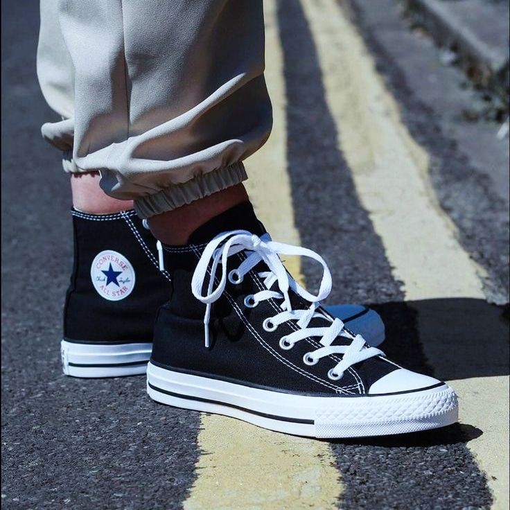 Converse simple noire blanche 