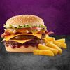 Big Bacon King Steer® Burger Meal Combo with Medium Chips & Buddy