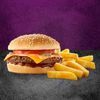 Cheese Burger Meal Combo with Small Chips & Buddy