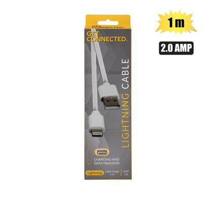 USB CABLE LIGHTNING 2.0 AMP 1 Meter 