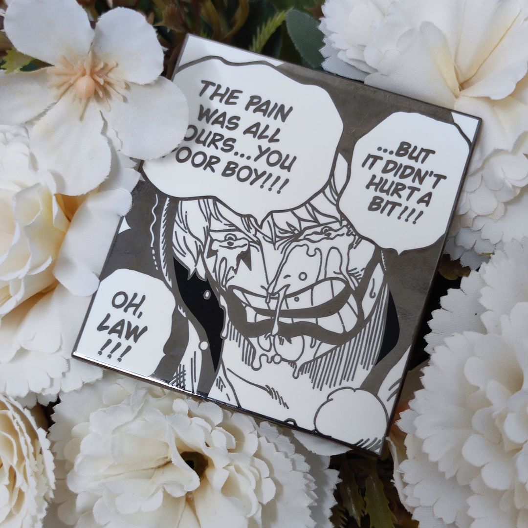 One Piece Fanart Enamel Pin - Corazon Famous Quotes