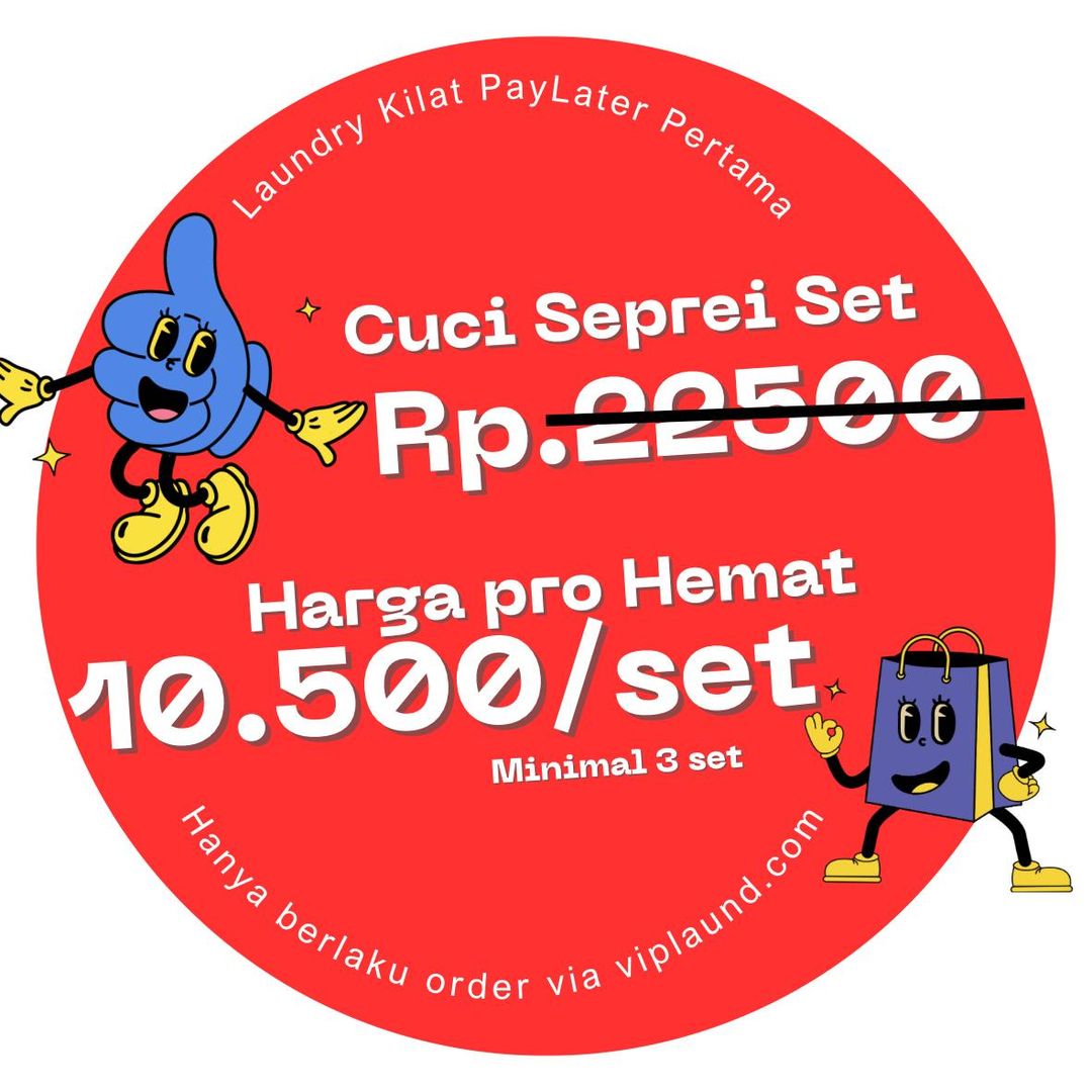 Cuci Seprei 3 Set