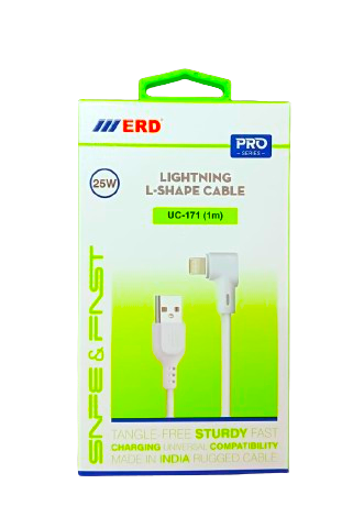 ERD Pro Series UC-171 Lightning L shape Cable, 1meter,25W