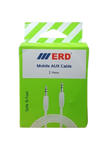 ERD AX-87 2 Metre Aux Cable White