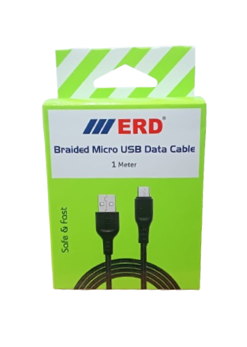 ERD UC-58 Braided Micro USB Cable 1 Meter Black