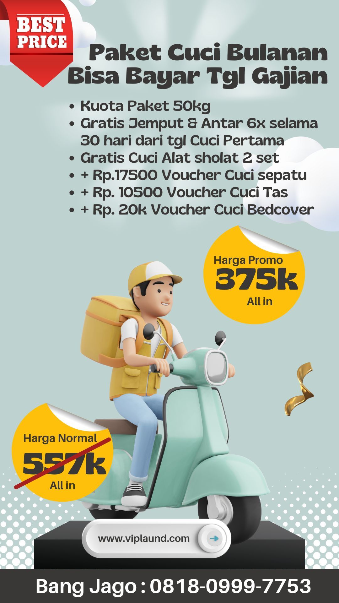 Paket Cuci 50kg