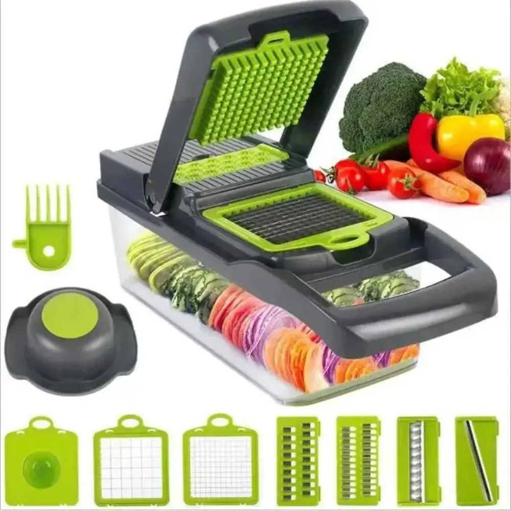 Multifunctional Vegetable Cutter and Slicer, Mandoline Slicer 12 in 1 Vegetable Slicer Manual