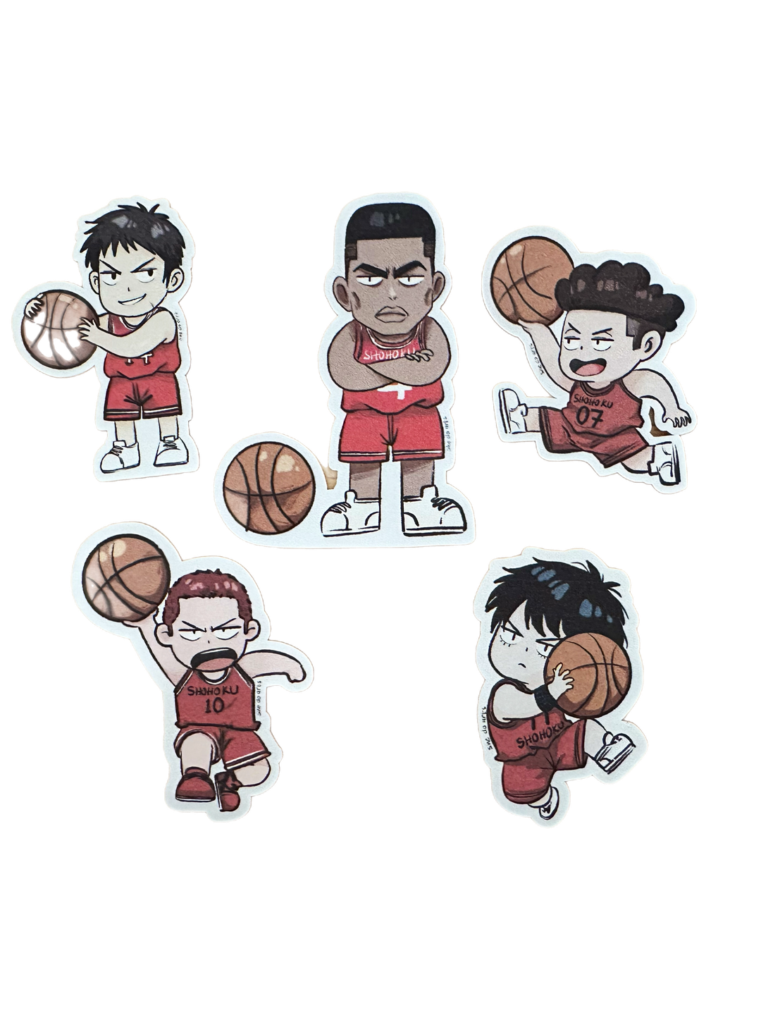 5x slam dunk stickers