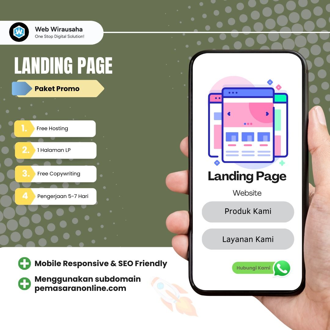 Jasa Pembuatan Landing Page (Paket Promo)