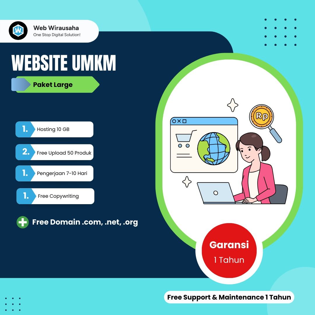 Jasa Pembuatan Website (Paket UMKM Large)