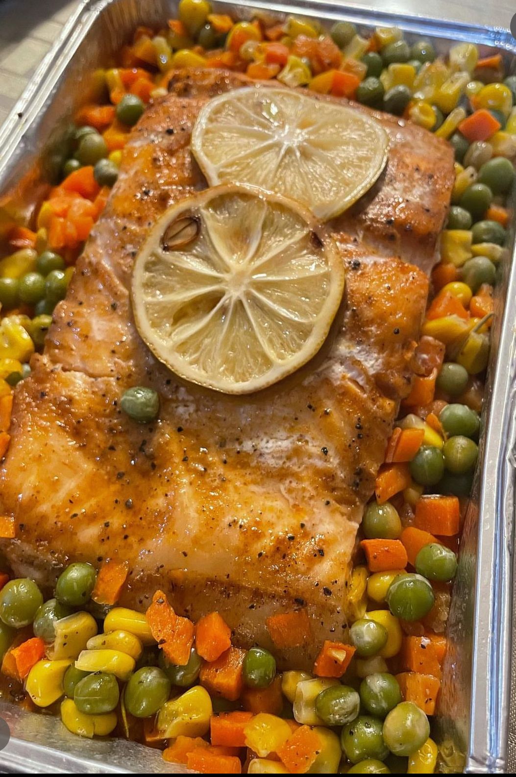 Baked Salmon w/ Mango Chutney Sauce