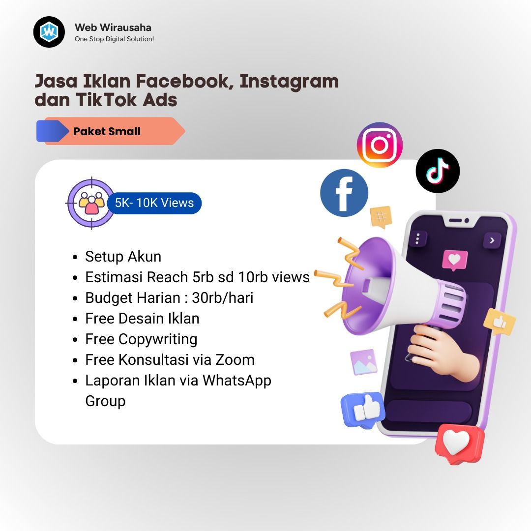 Jasa Iklan Facebook Instagram (Paket Small)