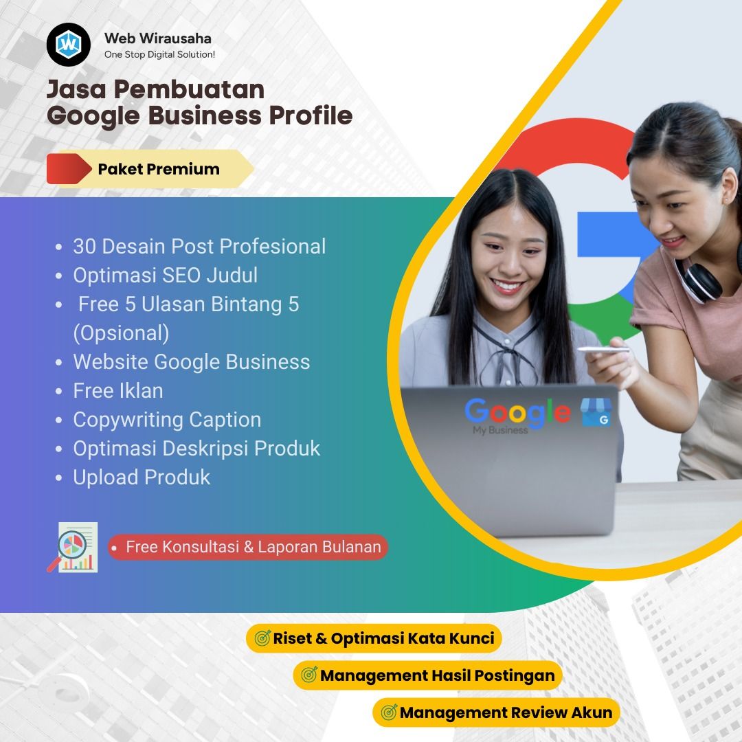 Jasa Pembuatan Google Map & Optimasi Business Profile Premium