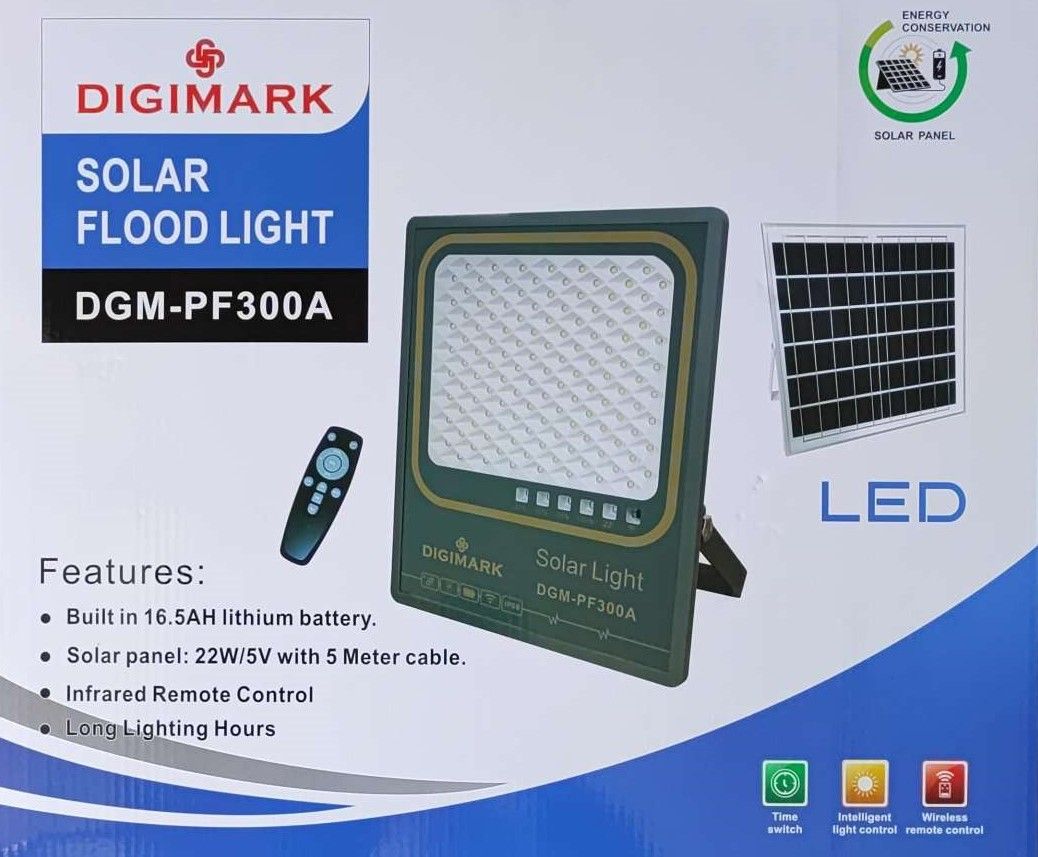 Digimark 200W Outdoor Solar Lithium Floodlight – Powerful and Eco-Friendly Lighting Solution