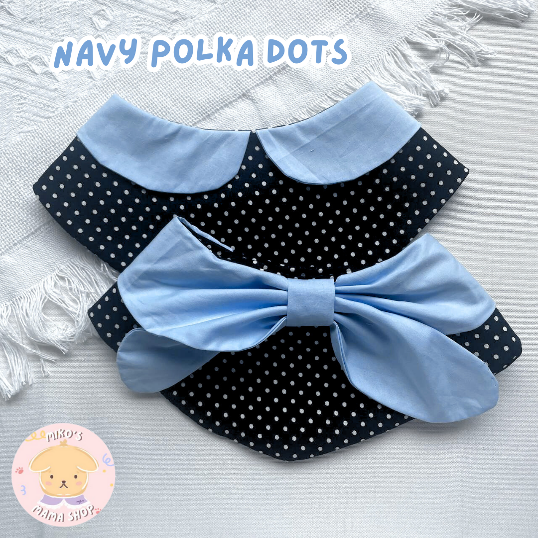 Navy Polka Dots Ribbon (Premium)