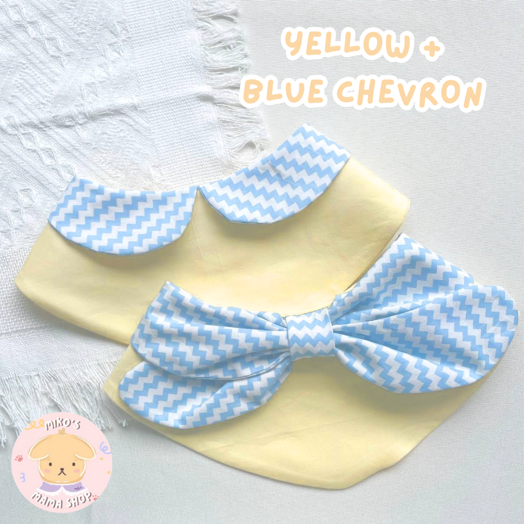 Yellow + Blue Chevron Peter Pan Collar (Premium)