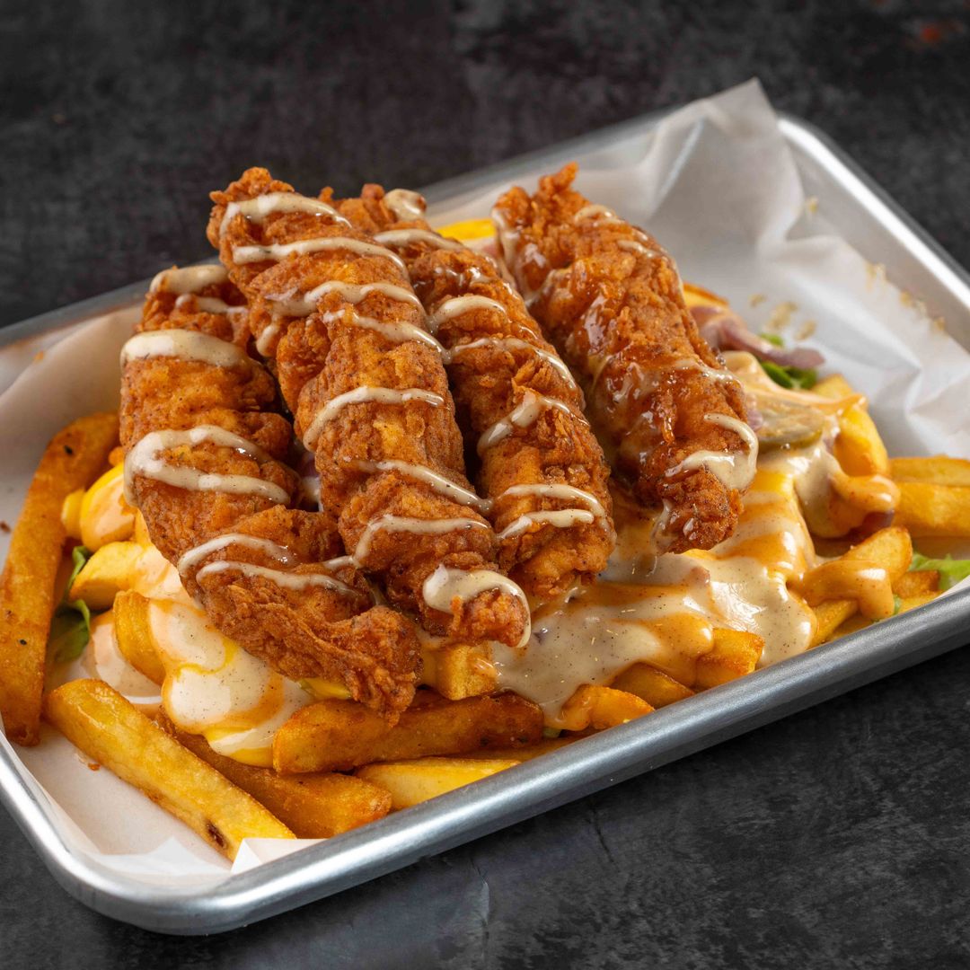 Cheesy Fries with Classic Crispy Chicken Tenders