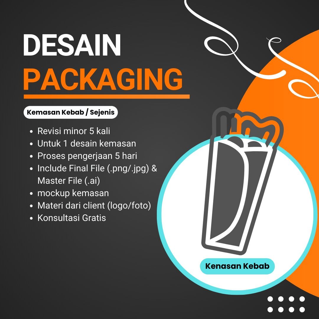 Desain Packaging | Kemasan kebab/sejenis