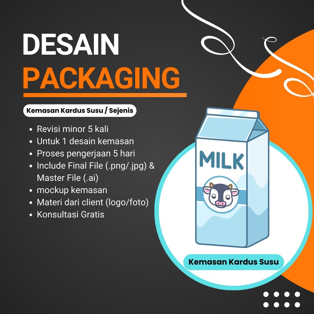 Desain Packaging | Kemasan kardus susu/sejenis 