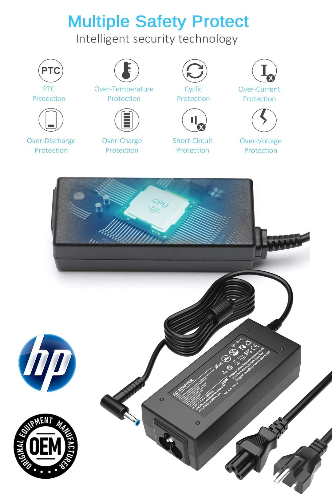 HP LAPTOP CHARGER 45W (OEM)