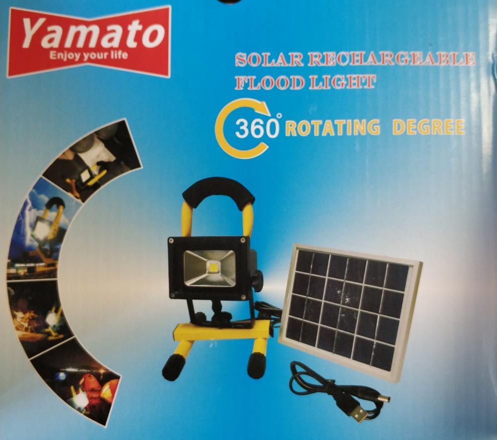 Yamato 10W Solar Rechargeable Portable LED Flood Light