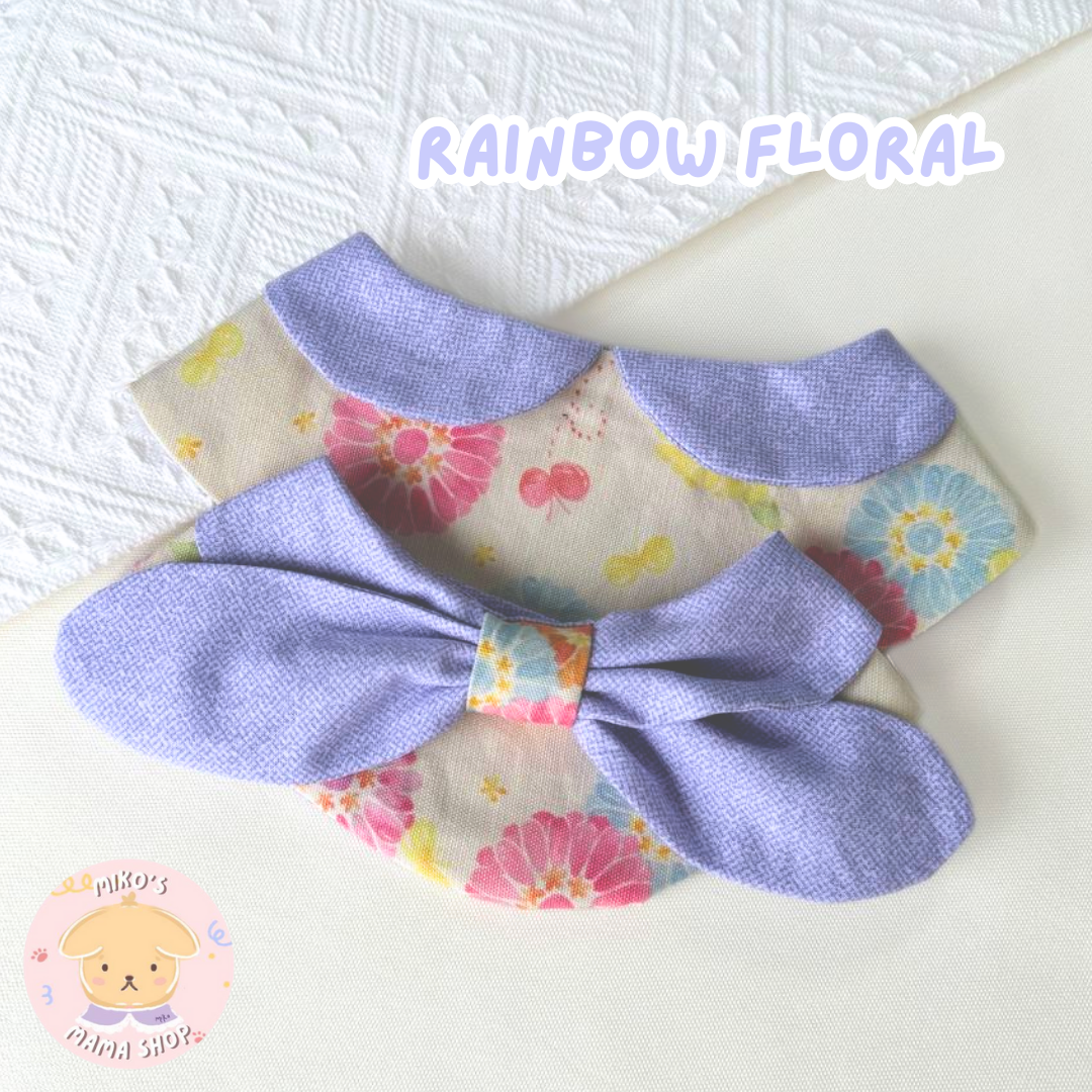 Rainbow Floral Peter Pan Collar (Premium)