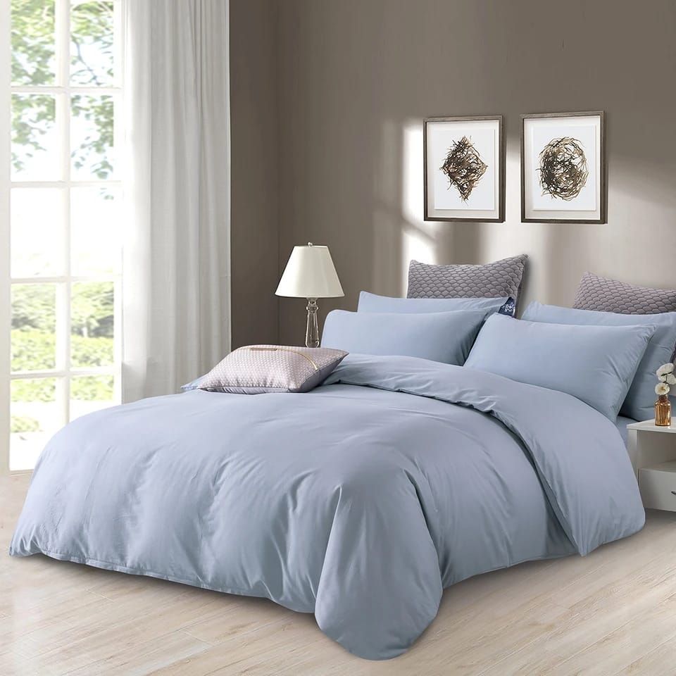 4pc Plain High Quality Duvet Cover Set