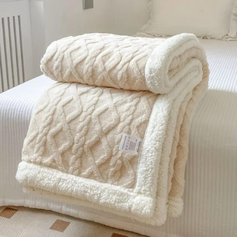 Thickened Lamb Flannel / Shawl Blanket