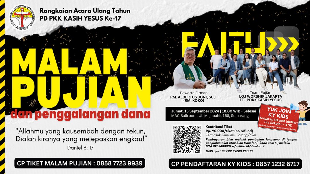 Tiket Malam Pujian & Penggalangan Dana HUT PDPKK Kasih Yesus