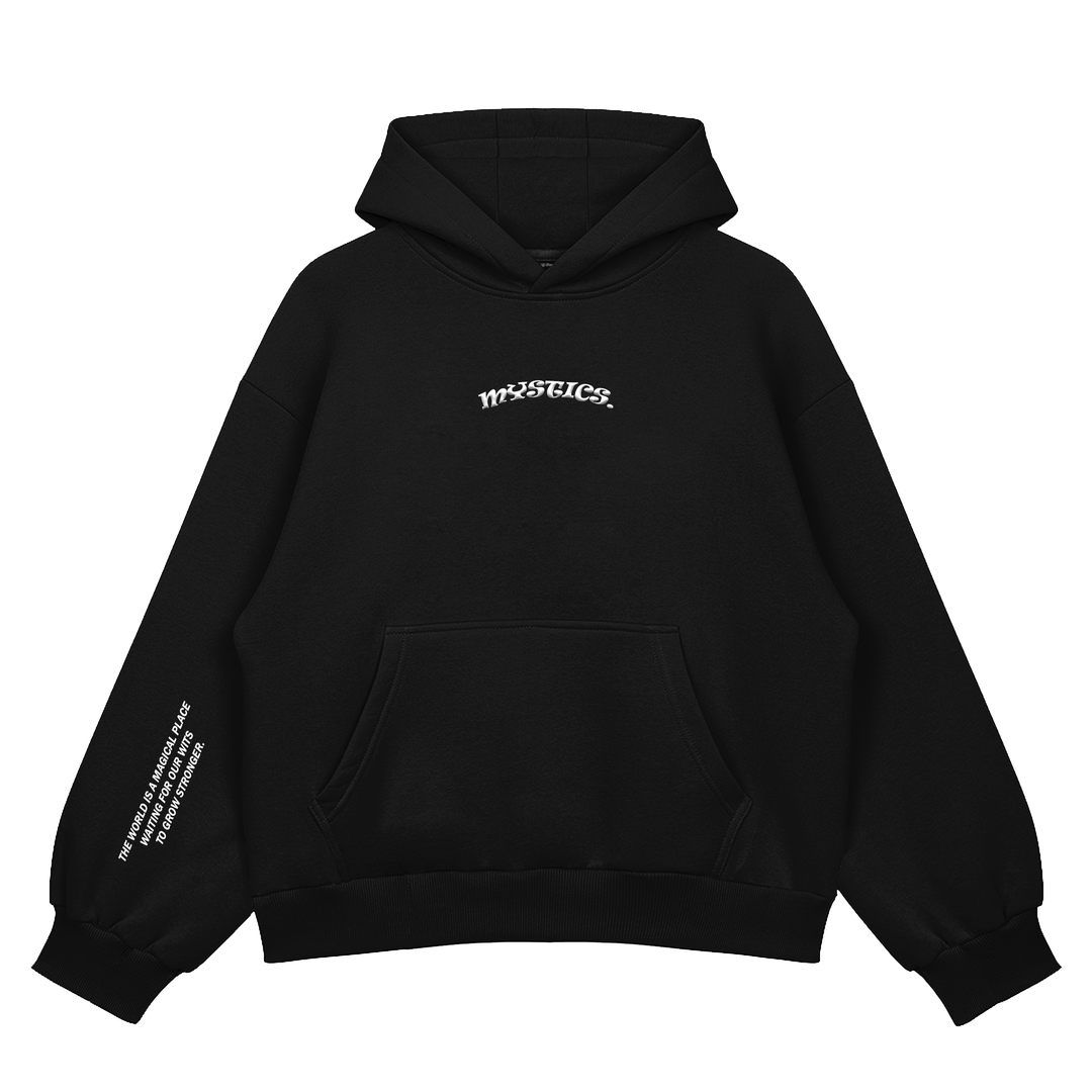 MYSTICS CLASSIC LOGO BLACK PULL OVER HOODIE