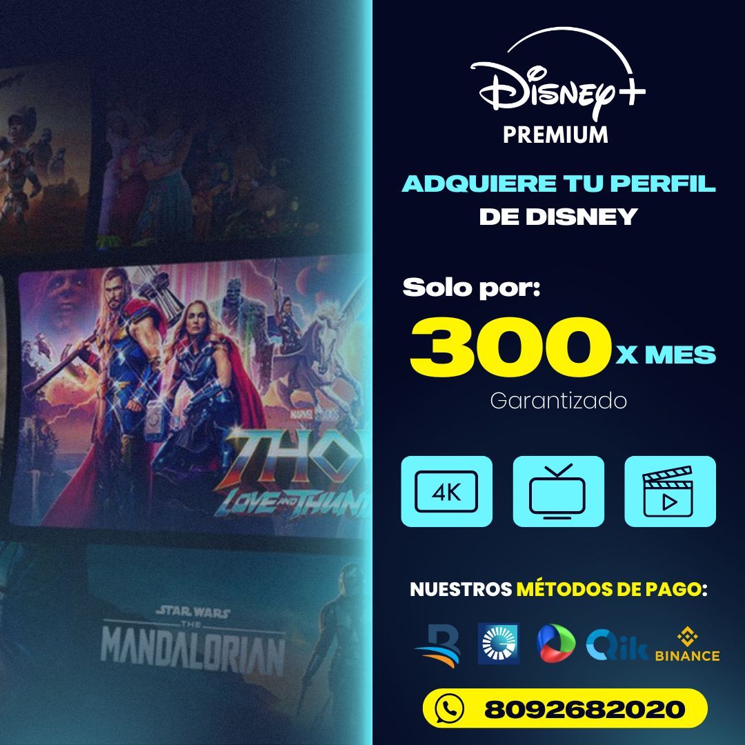 Perfil Disney plus 1 mes