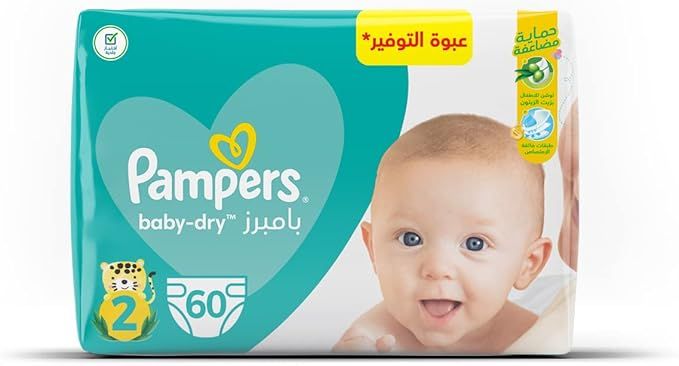 Pampers Baby-Dry, Size 2 (60 Diapers)